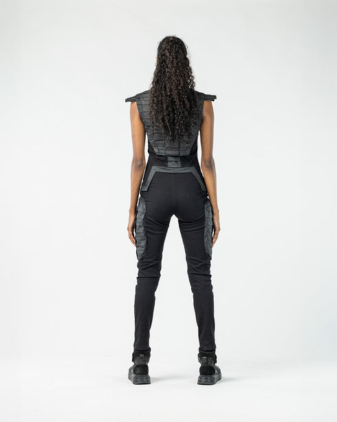 Sleeveless Women's Jumpsuit with Large Pockets