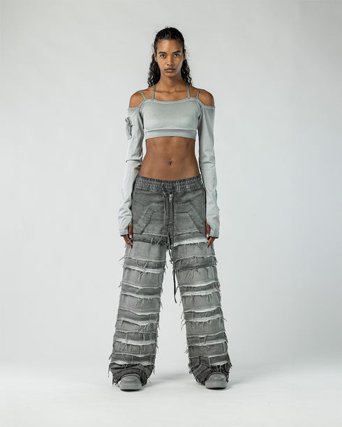 Women’s Multi-Panel Deconstructed Denim Pants