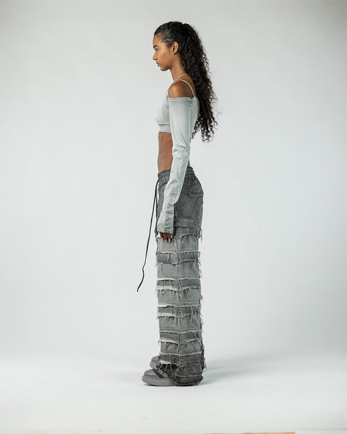 Women’s Multi-Panel Deconstructed Denim Pants