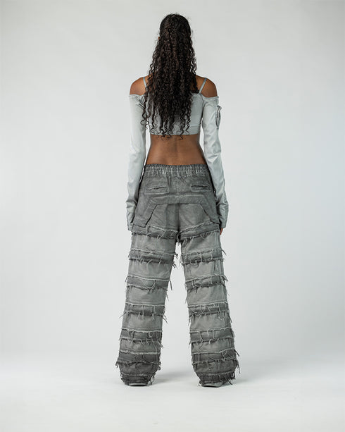 Women’s Multi-Panel Deconstructed Denim Pants
