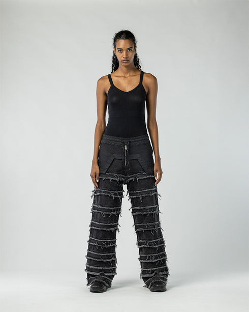 Women’s Multi-Panel Deconstructed Denim Pants