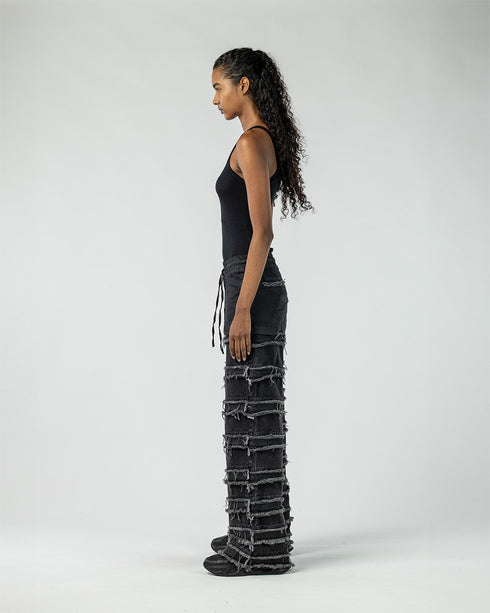 Women’s Multi-Panel Deconstructed Denim Pants