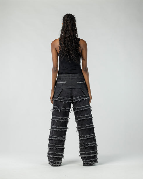 Women’s Multi-Panel Deconstructed Denim Pants