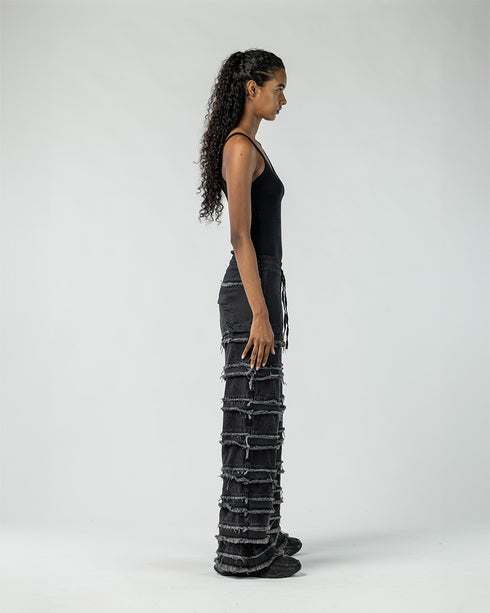 Women’s Multi-Panel Deconstructed Denim Pants