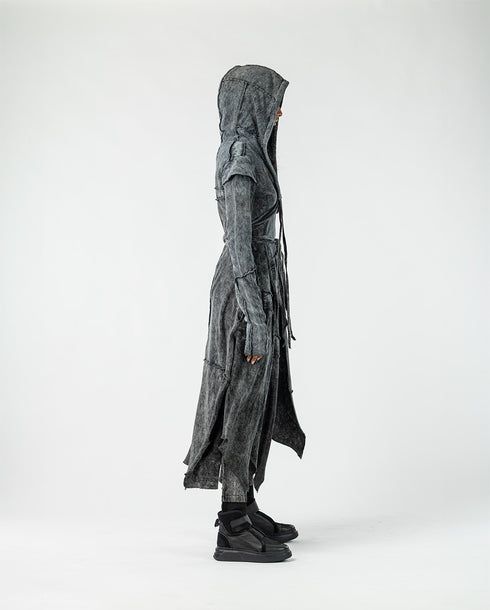 Women's Long Cardigan with Slit Cuffs