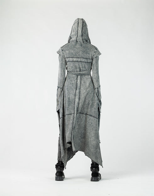 Women's Long Cardigan with Slit Cuffs