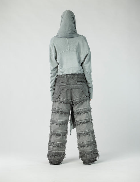 Cropped Cape-Front Cardigan for Women