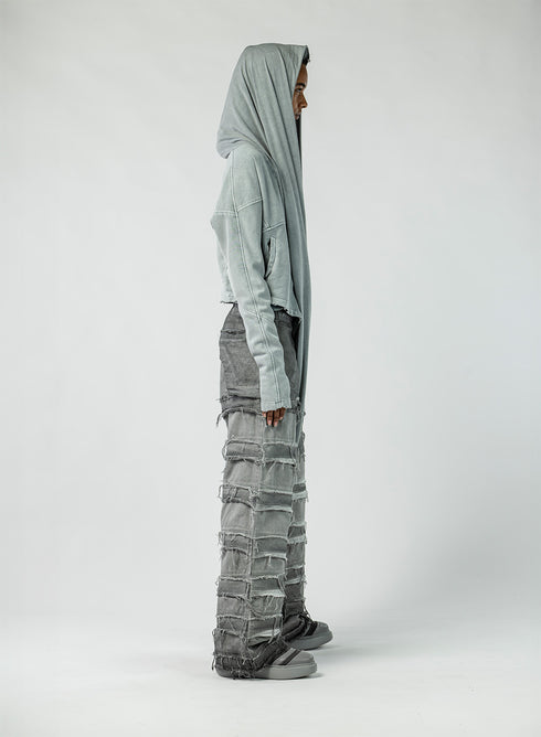 Cropped Cape-Front Cardigan for Women