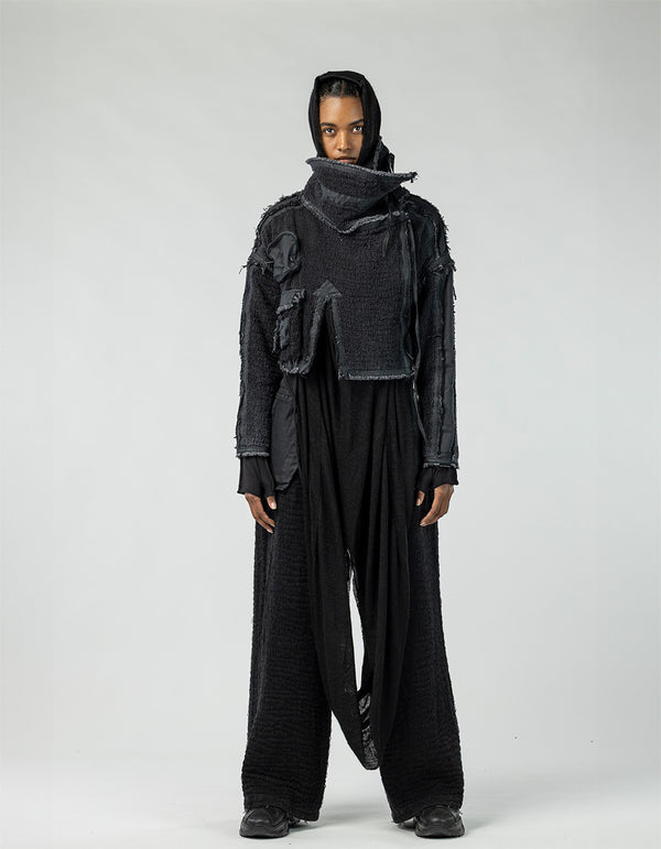 Women's Denim Jacket with Front Slit