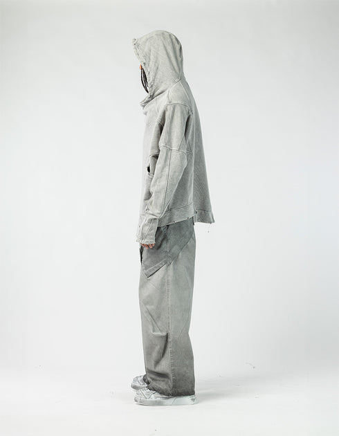 Multi-Panel Hooded Men's Sweatshirt