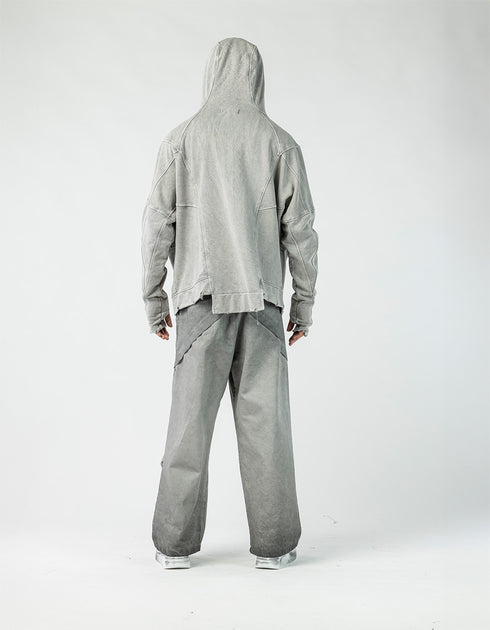 Multi-Panel Hooded Men's Sweatshirt