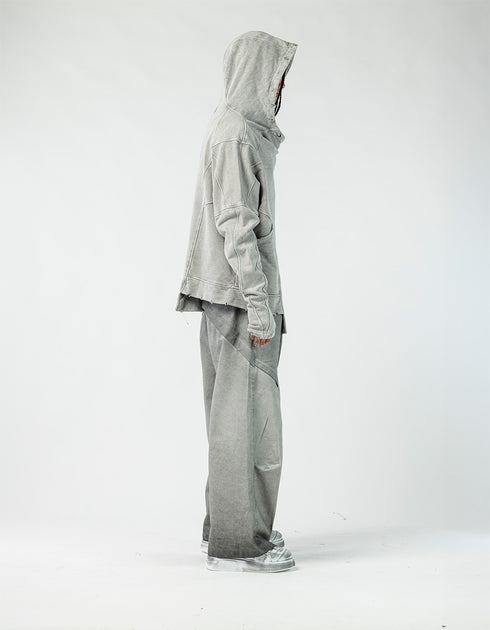 Multi-Panel Hooded Men's Sweatshirt