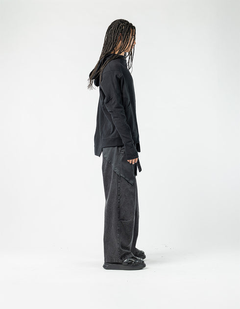 Multi-Panel Hooded Men's Sweatshirt