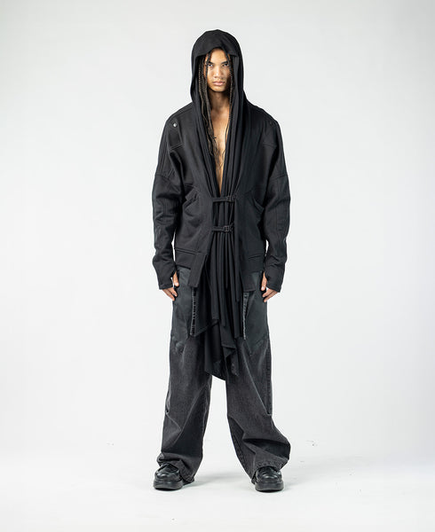 Men’s Multi-Panel Textured Cardigan