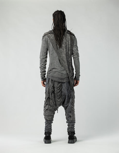 Men’s Ruched-Shoulder Turtleneck Sweatshirt