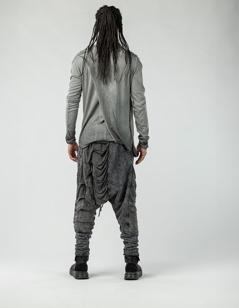 Men’s Ruched-Shoulder Turtleneck Sweatshirt