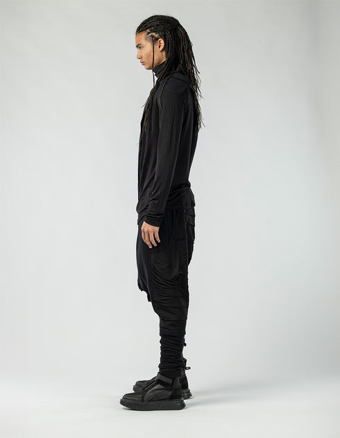 Men’s Ruched-Shoulder Turtleneck Sweatshirt