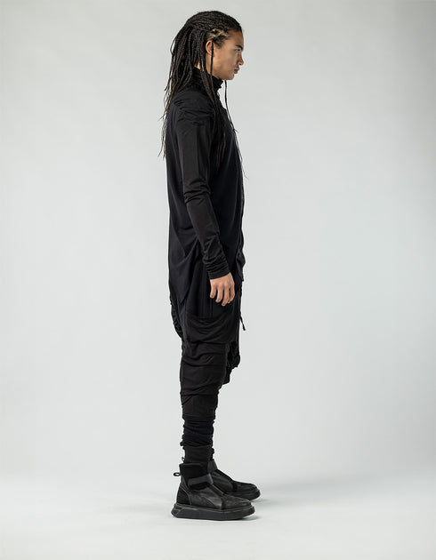 Men’s Ruched-Shoulder Turtleneck Sweatshirt