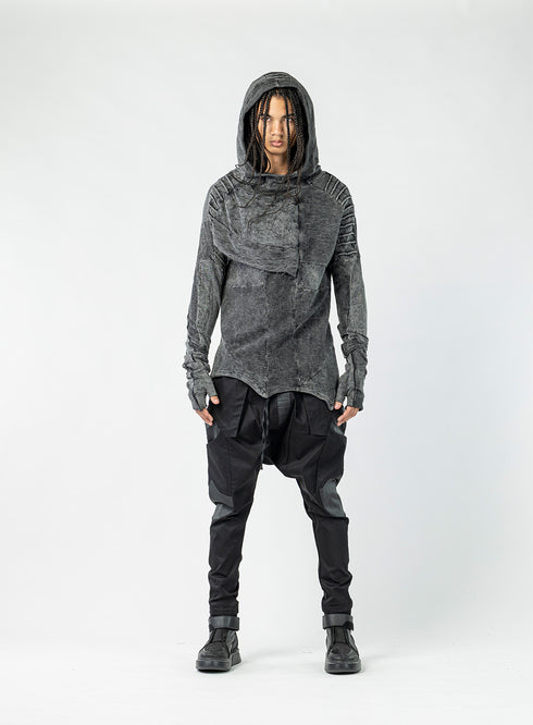 Asymmetrical Hooded Men's Sweatshirt