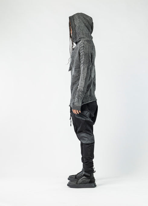 Asymmetrical Hooded Men's Sweatshirt