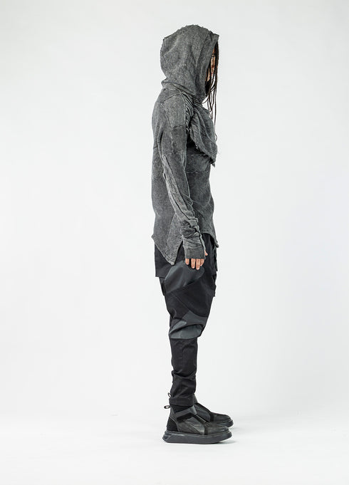 Asymmetrical Hooded Men's Sweatshirt