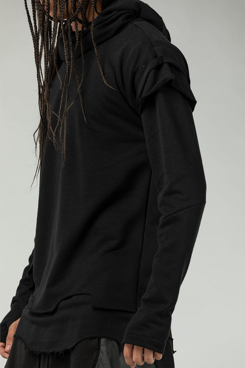 Double-Layered Hooded Men's Sweatshirt