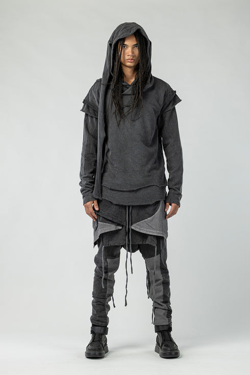 Double-Layered Hooded Men's Sweatshirt