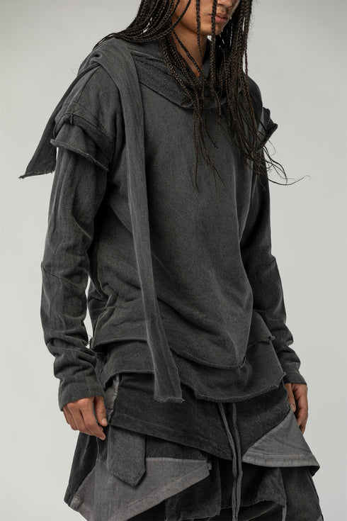 Double-Layered Hooded Men's Sweatshirt