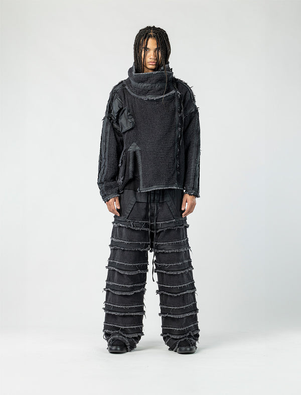 Men's Denim Jacket with Front Slit