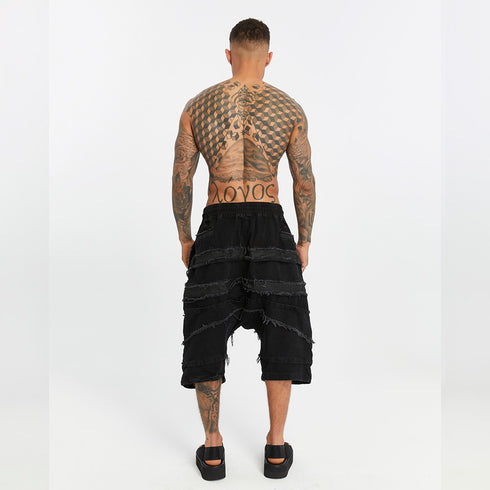 Men’s Coated Trimmed Capri Shorts