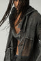 Handmade Stone-Washed Hooded Knit Coat