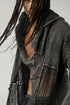 Handmade Stone-Washed Hooded Knit Coat