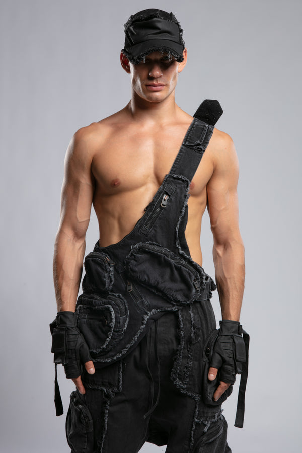 Multi-Pocket Zippered Shoulder Bag