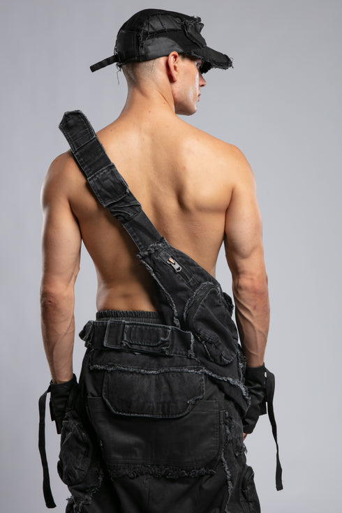 Multi-Pocket Zippered Shoulder Bag