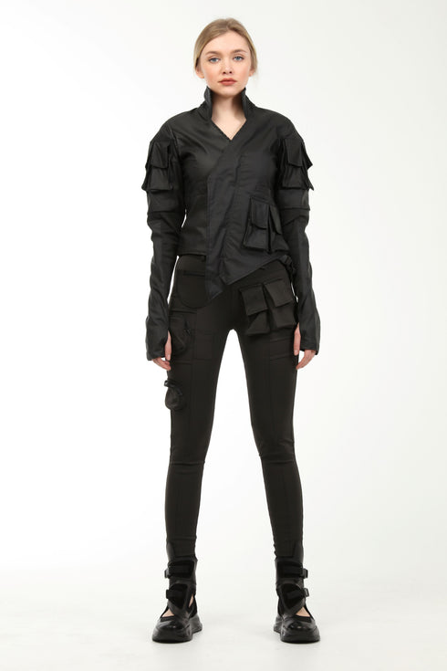 Heavily Pintucked Short Jacket