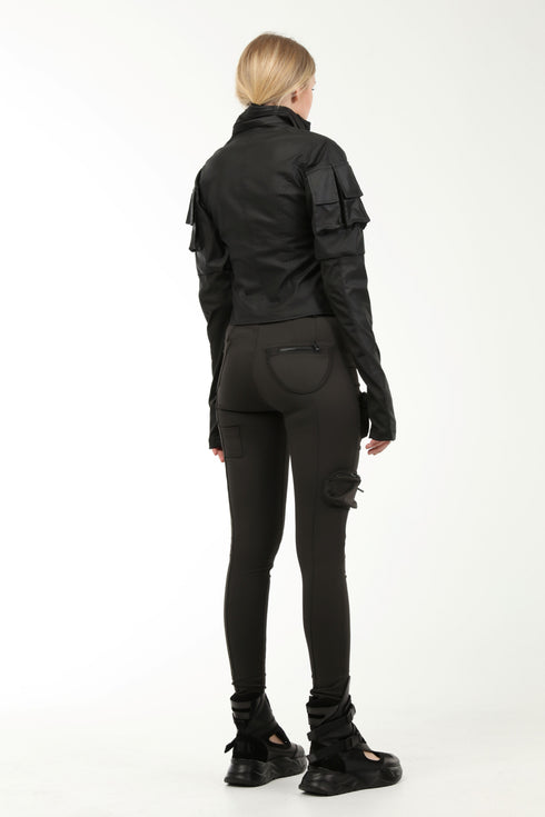 Heavily Pintucked Short Jacket