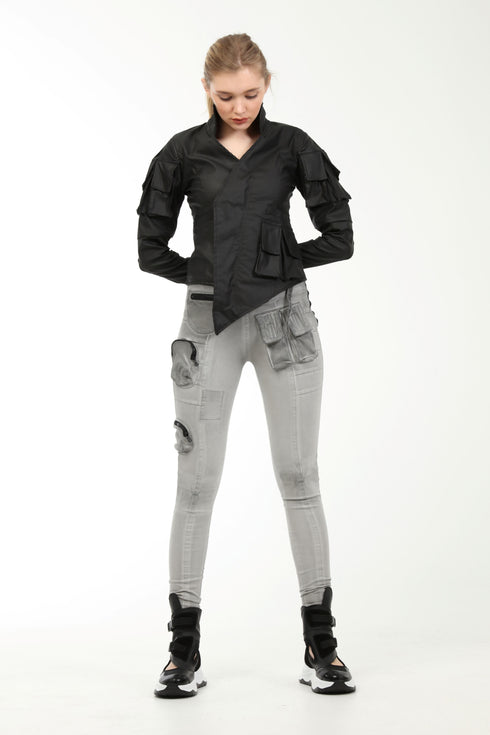 Heavily Pintucked Short Jacket