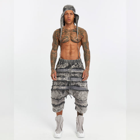 Men’s Coated Trimmed Capri Shorts