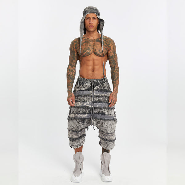 Men’s Coated Trimmed Capri Shorts