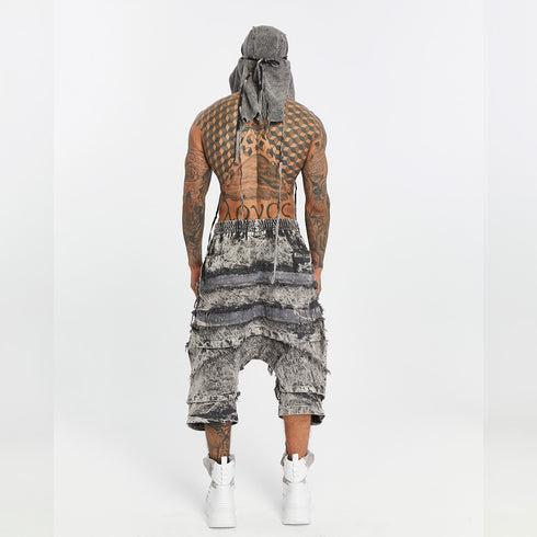 Men’s Coated Trimmed Capri Shorts