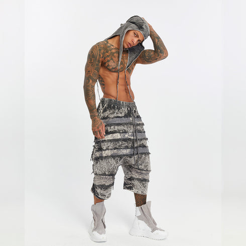Men’s Coated Trimmed Capri Shorts