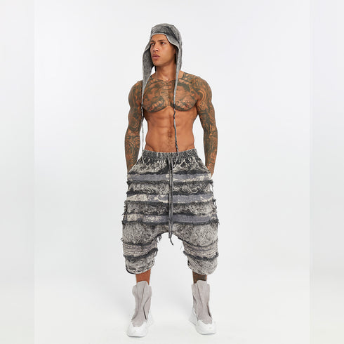 Men’s Coated Trimmed Capri Shorts