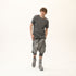 Men’s Multi-Pleated Capri Trousers with Piped Skirted Pockets