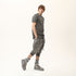 Men’s Multi-Pleated Capri Trousers with Piped Skirted Pockets