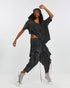 Women's Ribbed Bandana in Acid Black combine 2