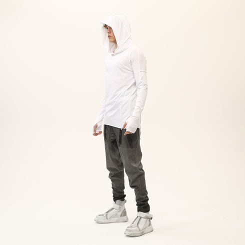 Junus Coban Asymmetric Raw-Seam T-Shirt White