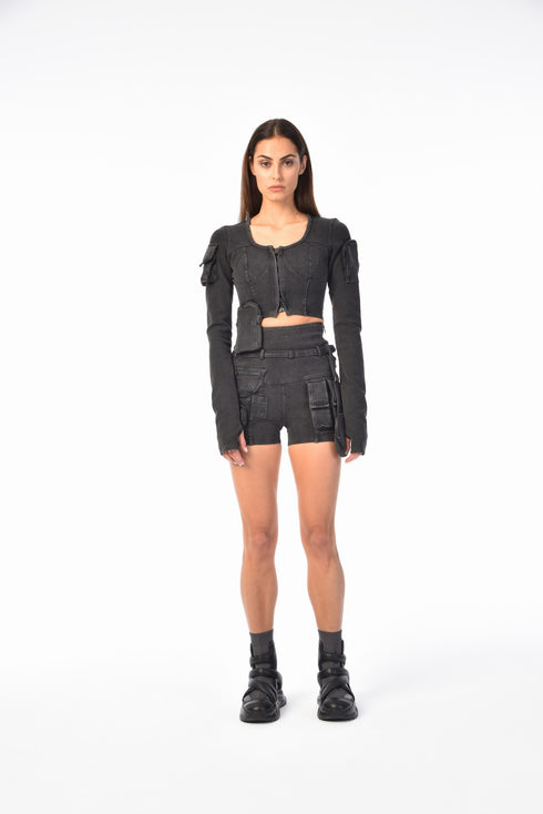 Belted Pocket Women's Shorts