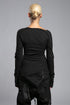 Boat Neck Raw Seam Women's Blouse