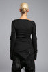 Boat Neck Raw Seam Women's Blouse