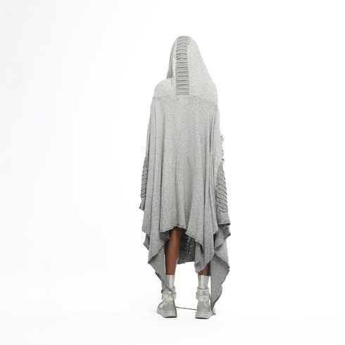 Contrast Trim Slouchy Women's Poncho